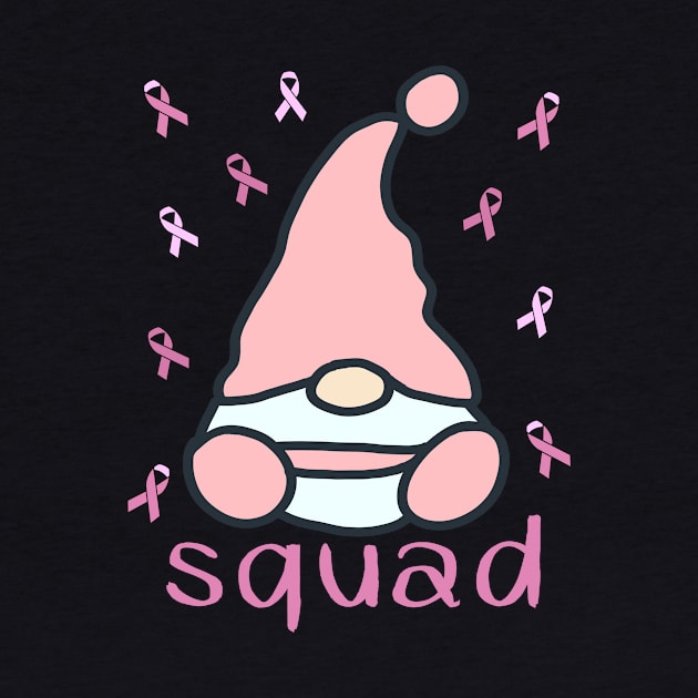 Funny Gnomes with ribbon for Breast Cancer Awareness Squad by beautifulhandmadeart